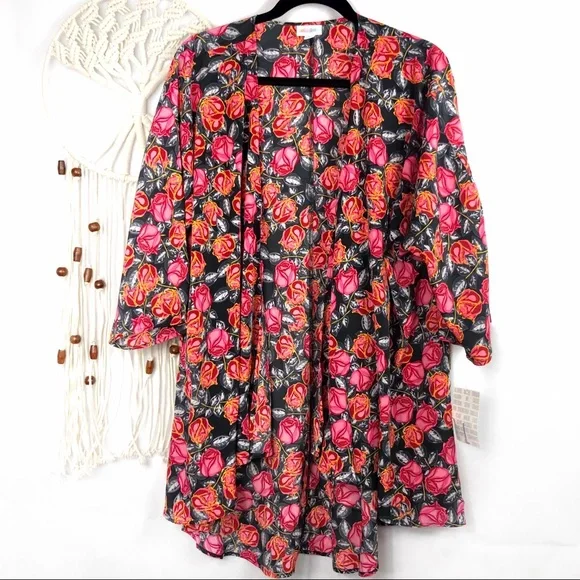 LulaRoe Kimono Floral Size Large New With Tags - Picture 1 of 5